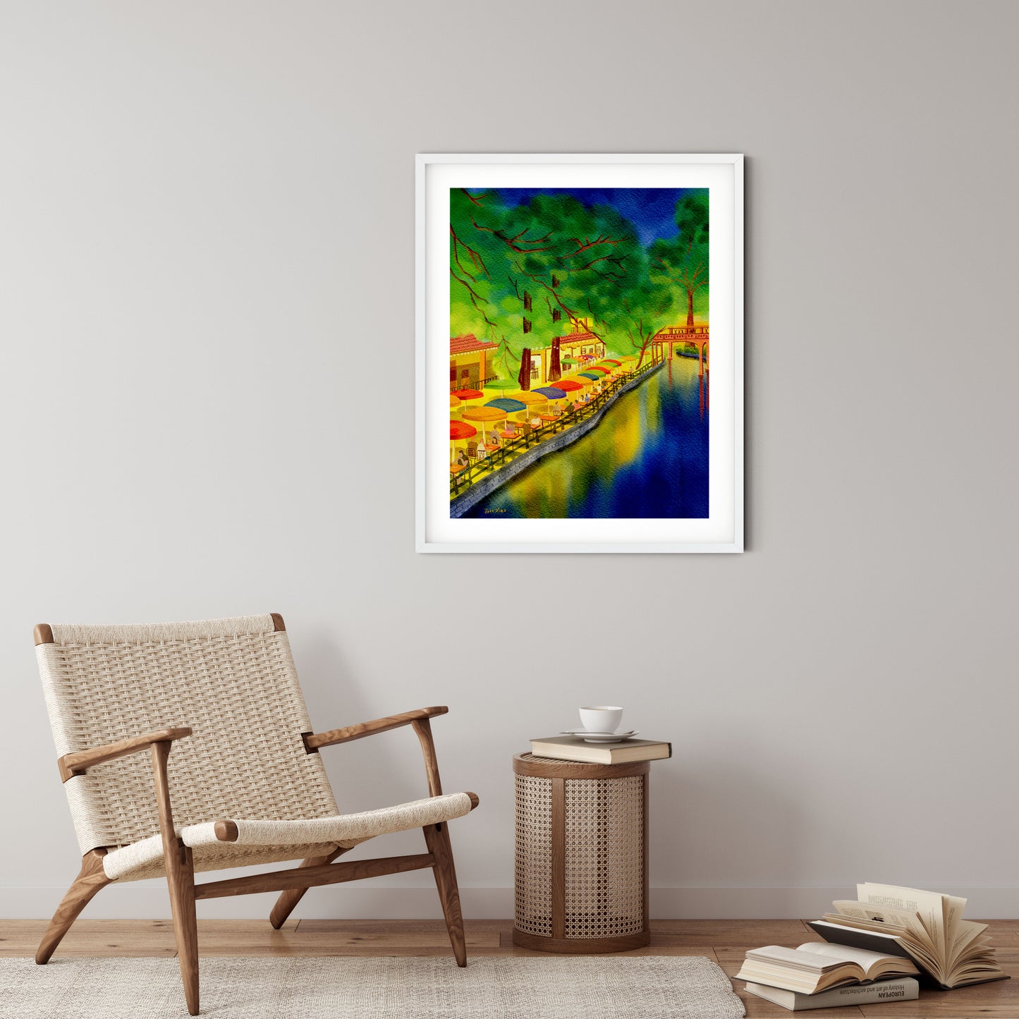 San Antonio river walk art print