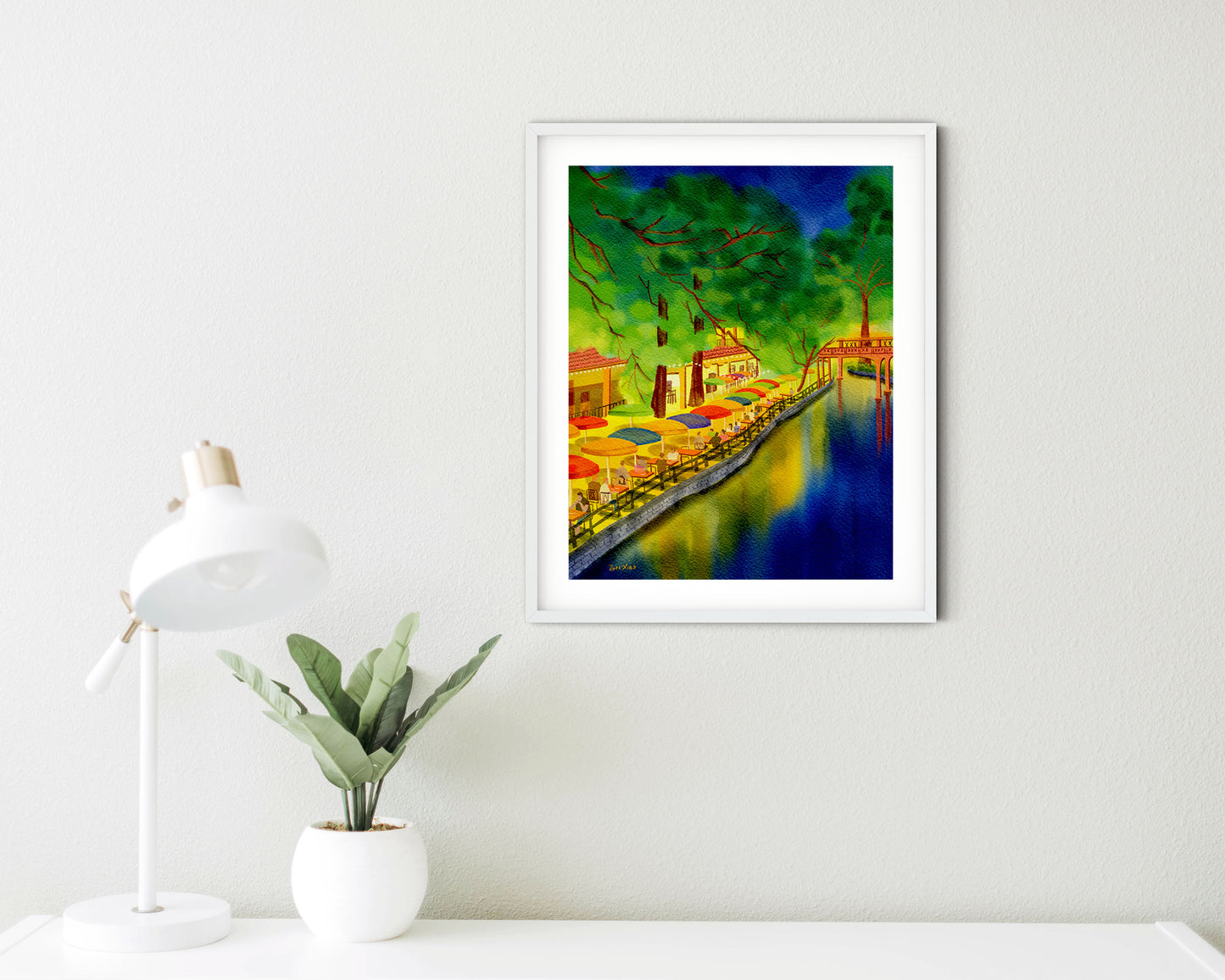 San Antonio river walk art print