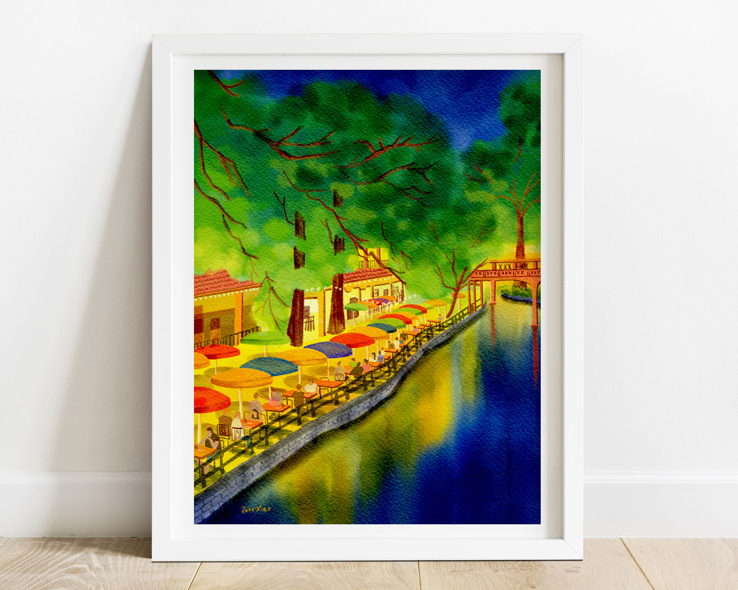San Antonio river walk art print