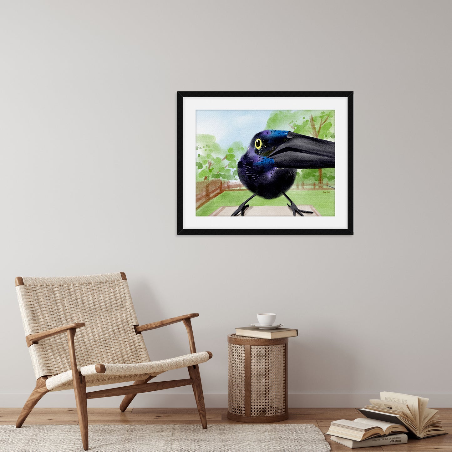 Funny Texas grackle wall art print