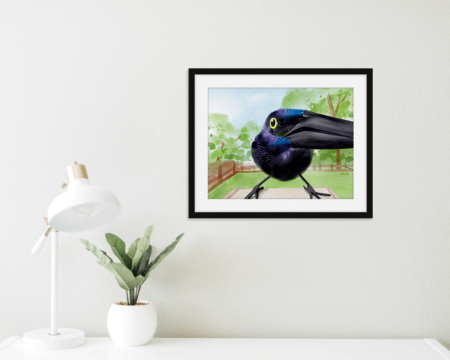 Funny Texas grackle wall art print