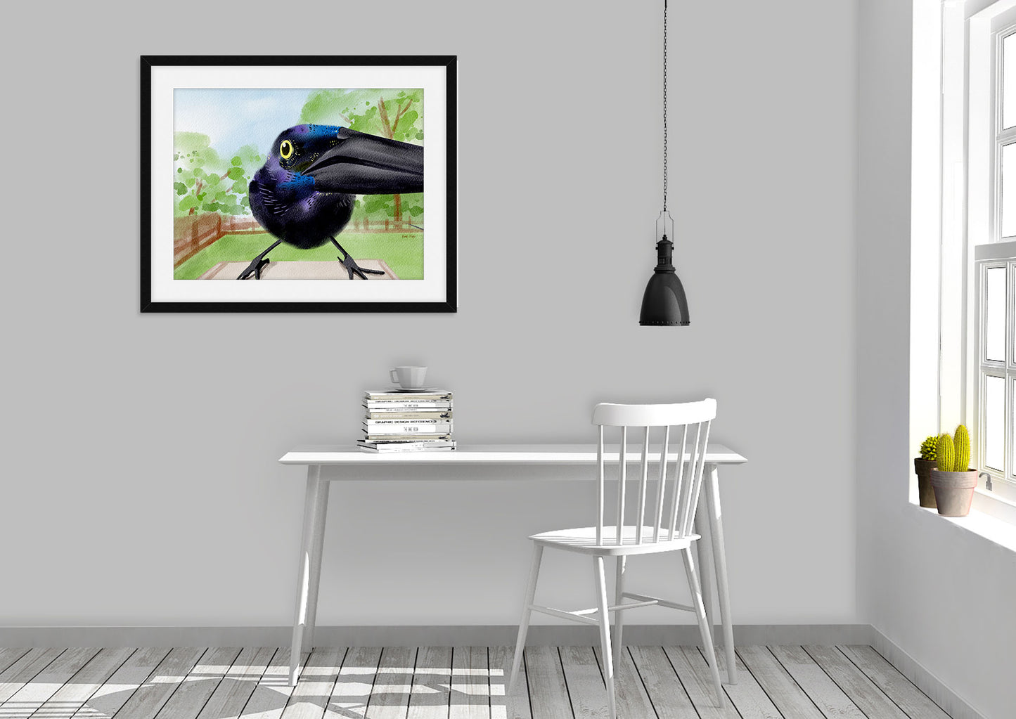 Funny Texas grackle wall art print