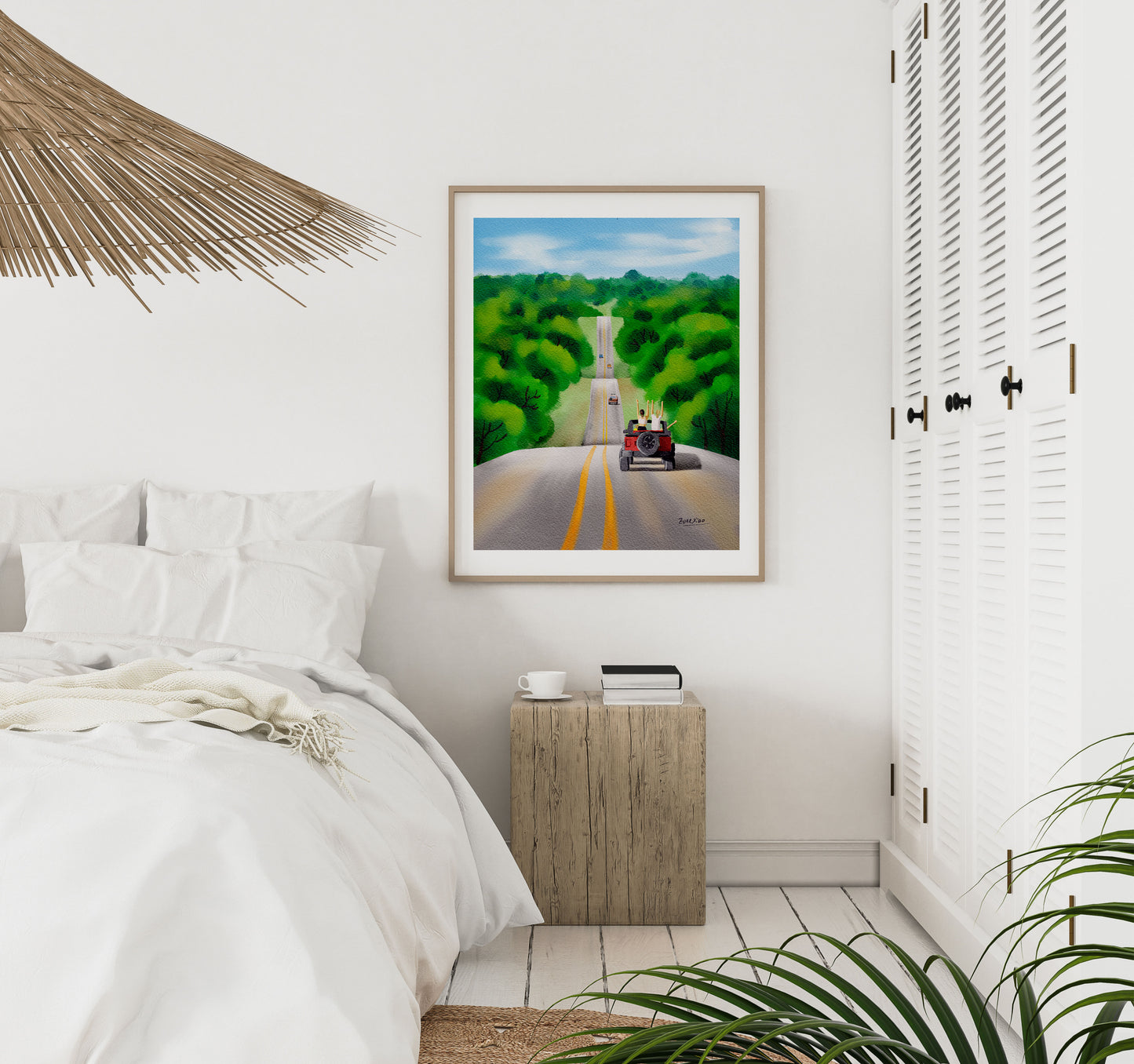 Texas hill country art print rolling hills