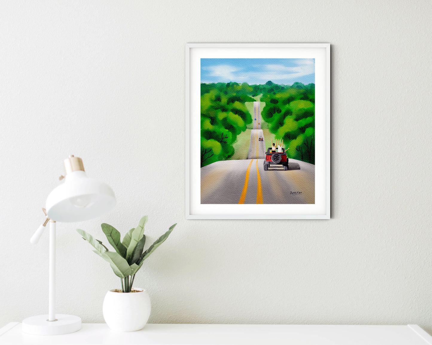 Texas hill country art print rolling hills