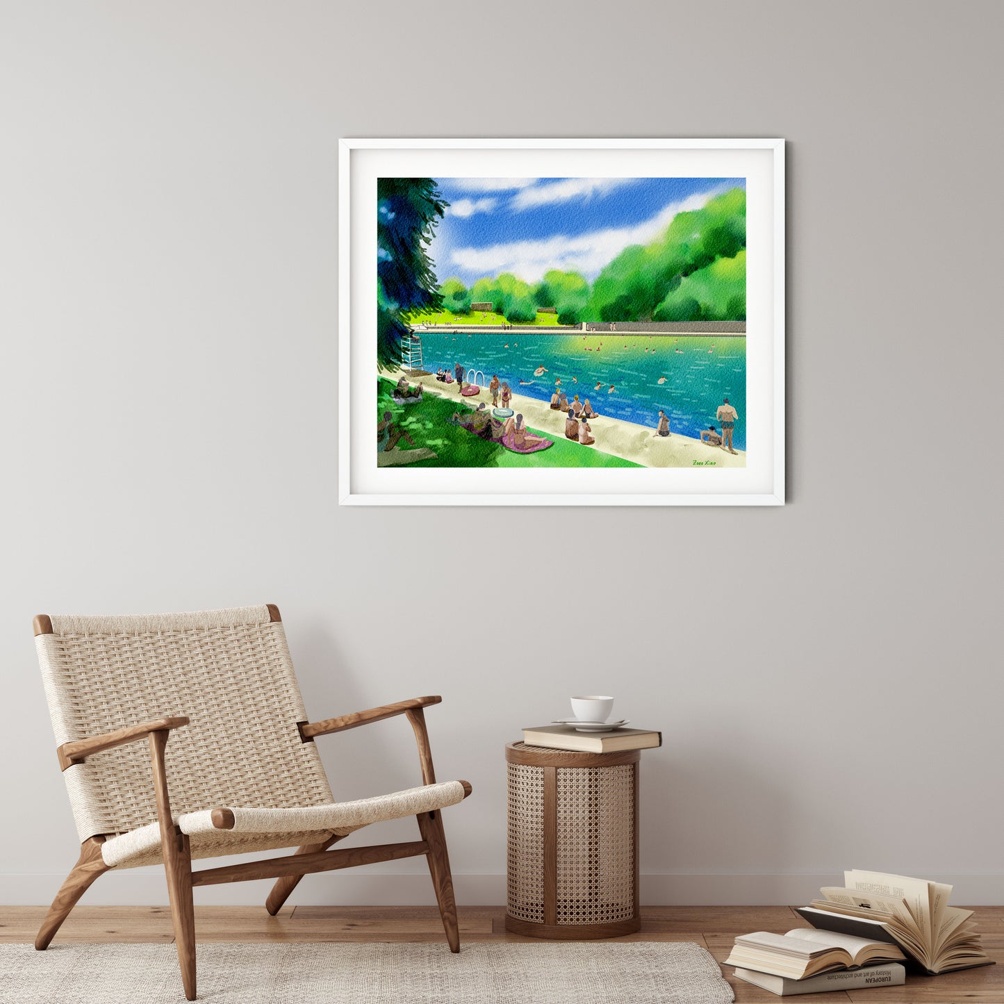 Austin Texas Art Print Barton Spring Pool Summer