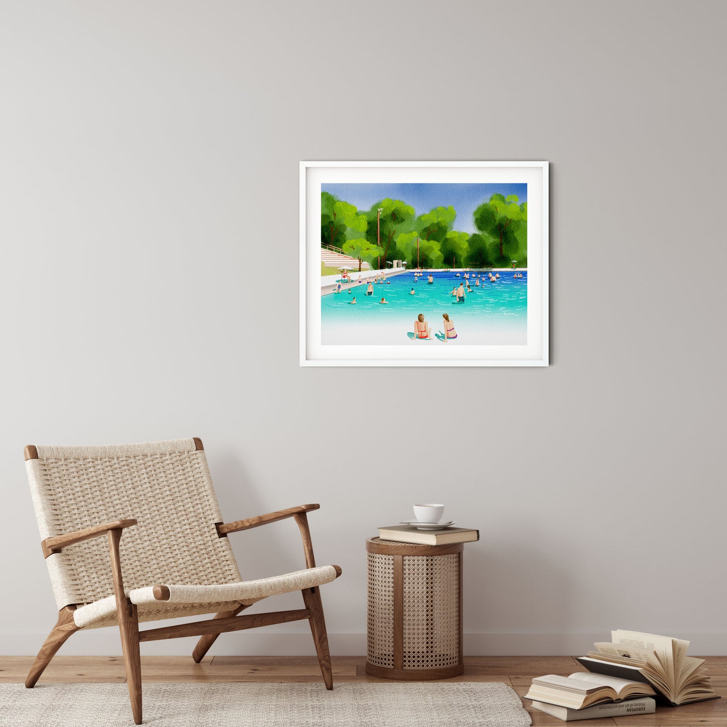 Austin art print deep eddy pool