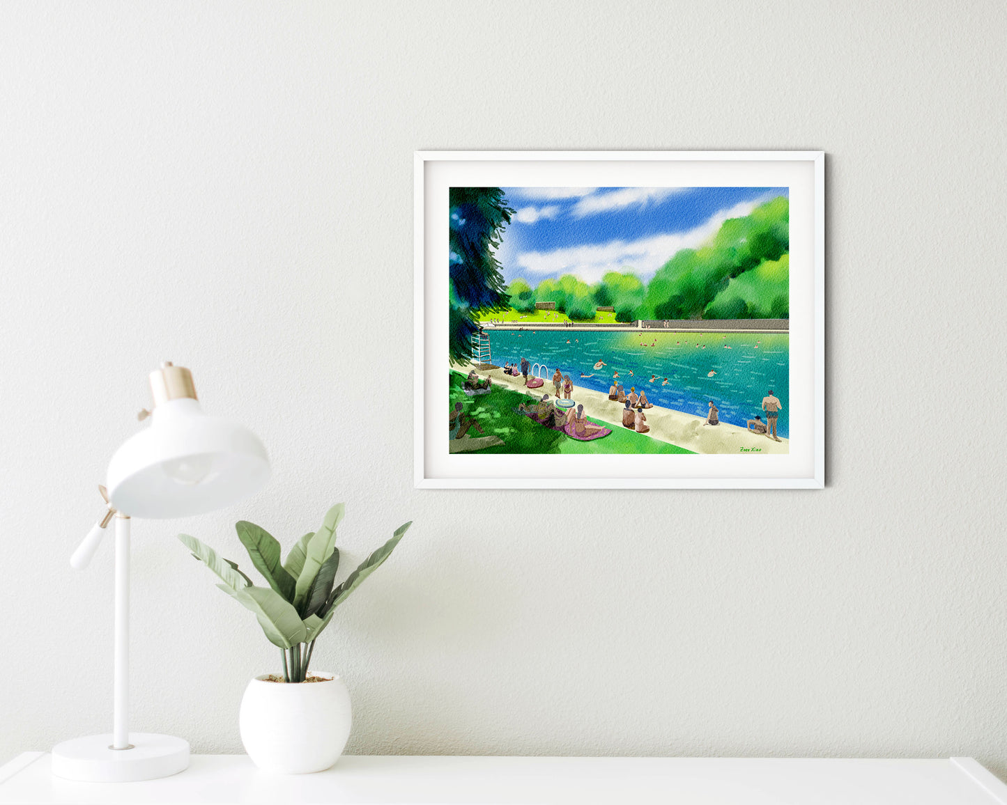 Austin Texas Art Print Barton Spring Pool Summer
