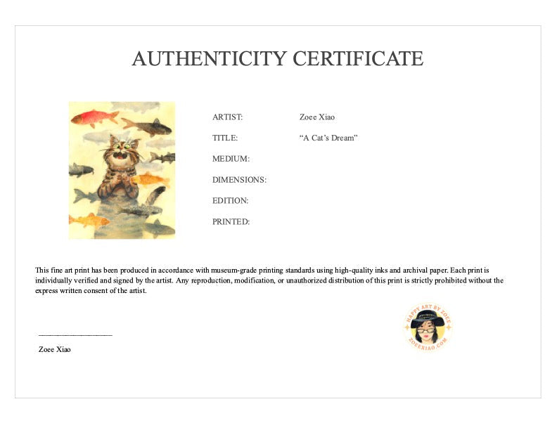 Limited Edition Art Print "A Cat's Dream"