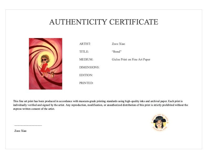 Limited Edition Art Print "Bond"