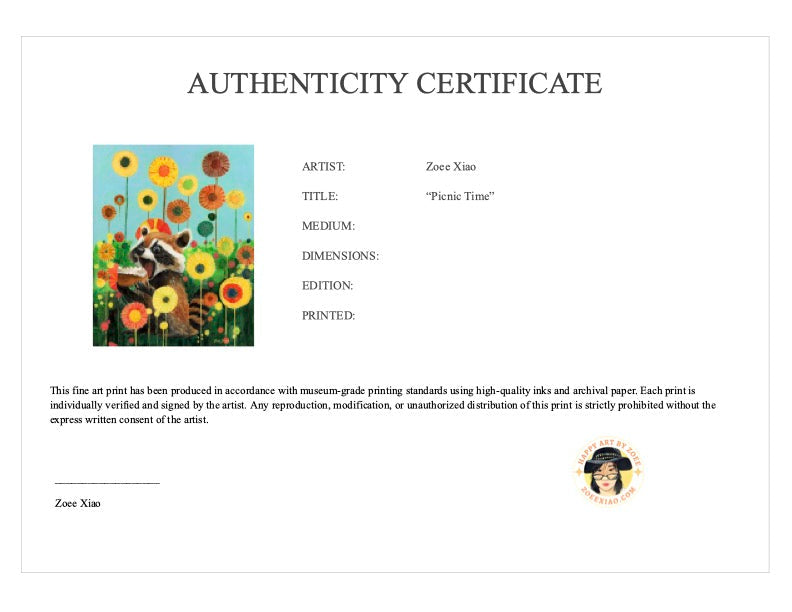 Limited Edition Art Print "Picnic Time"