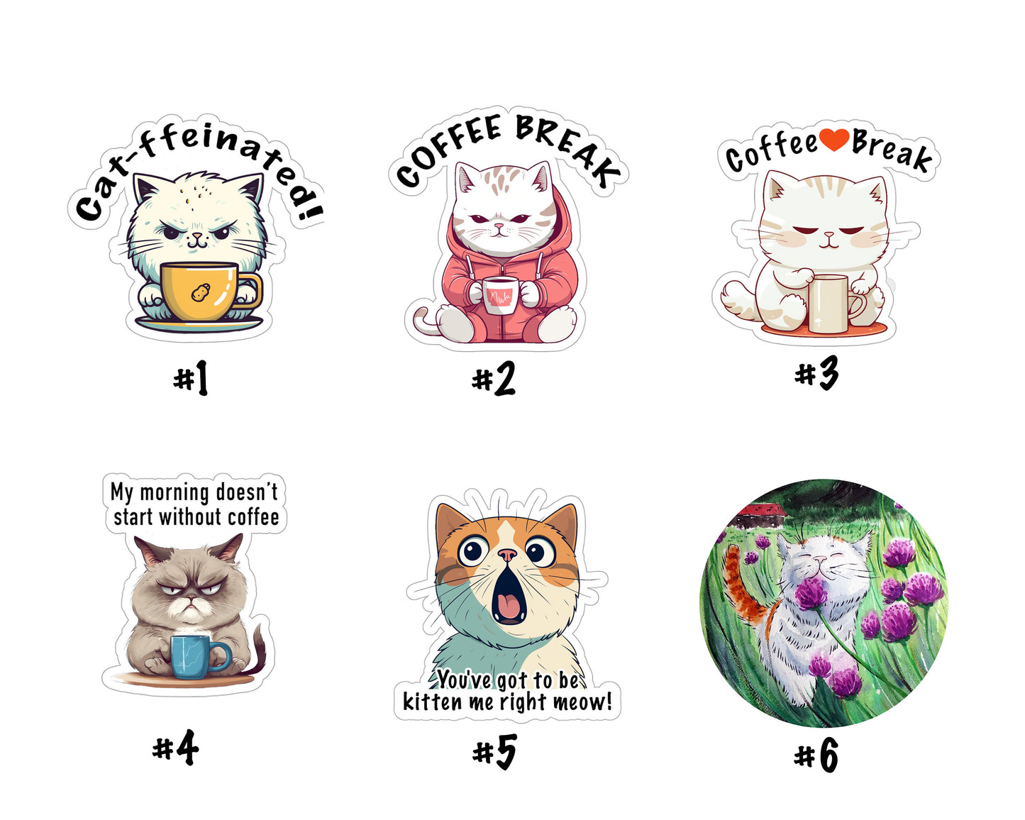 Cat Vinyl Sticker - Fun Cat Puns & Cute Cats