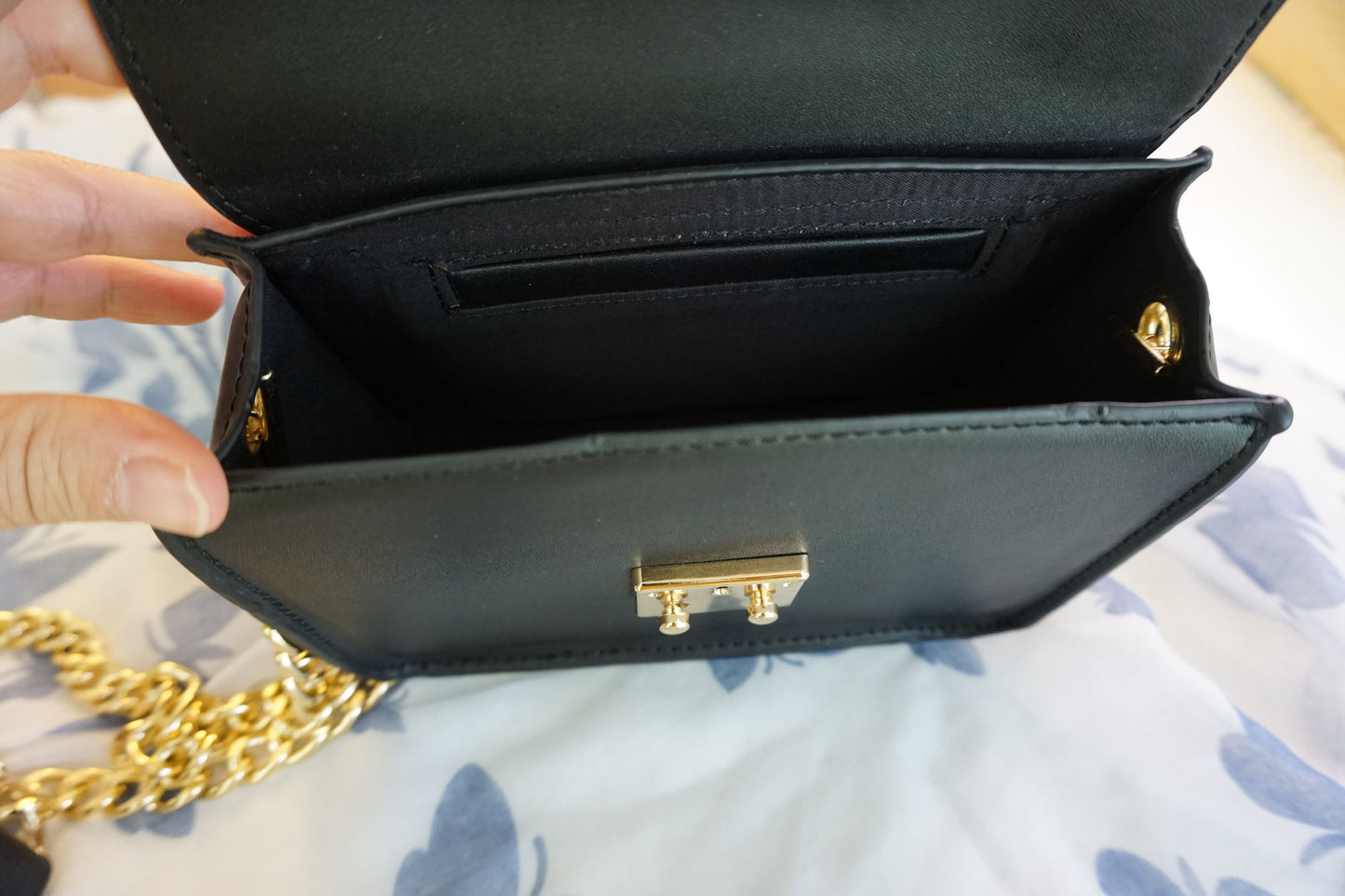 Leather Satchel Bag with Tropical Fish Art