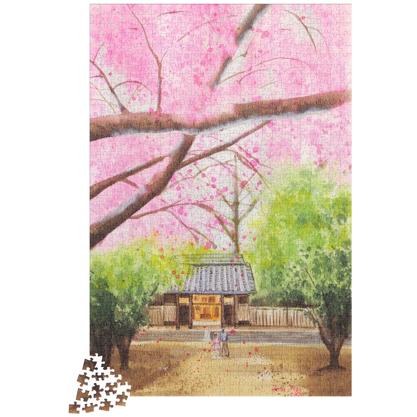 Jigsaw puzzle - under the blossoms