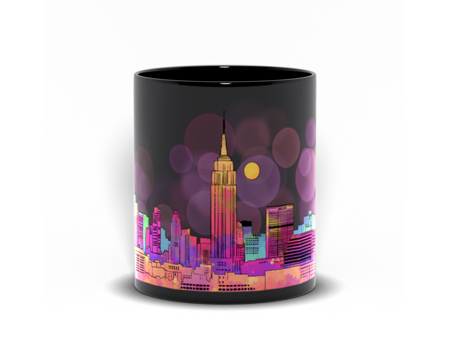 new york city mug black ceramic