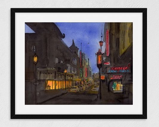 san francisco chinatown art print