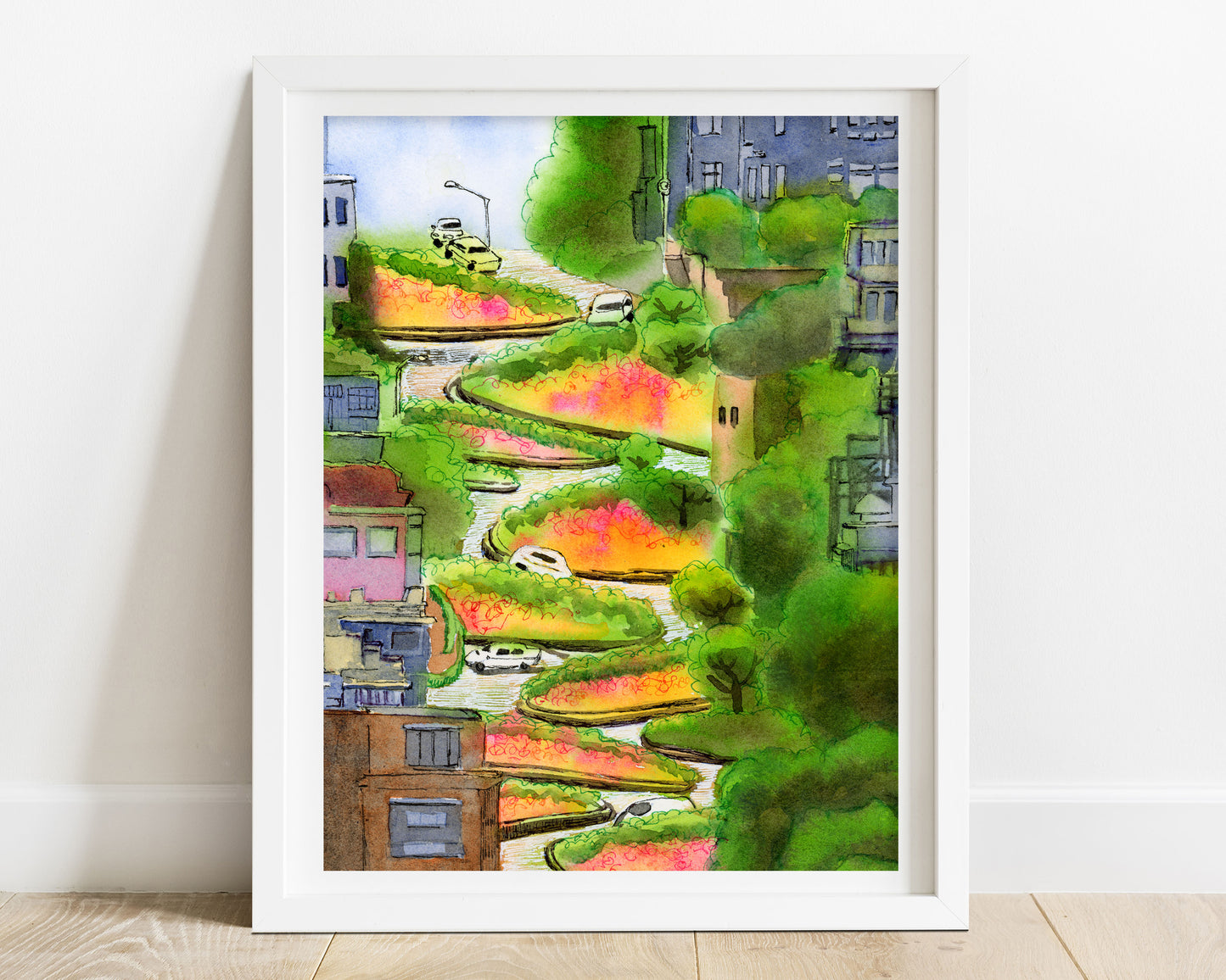 san francisco art print lombard street