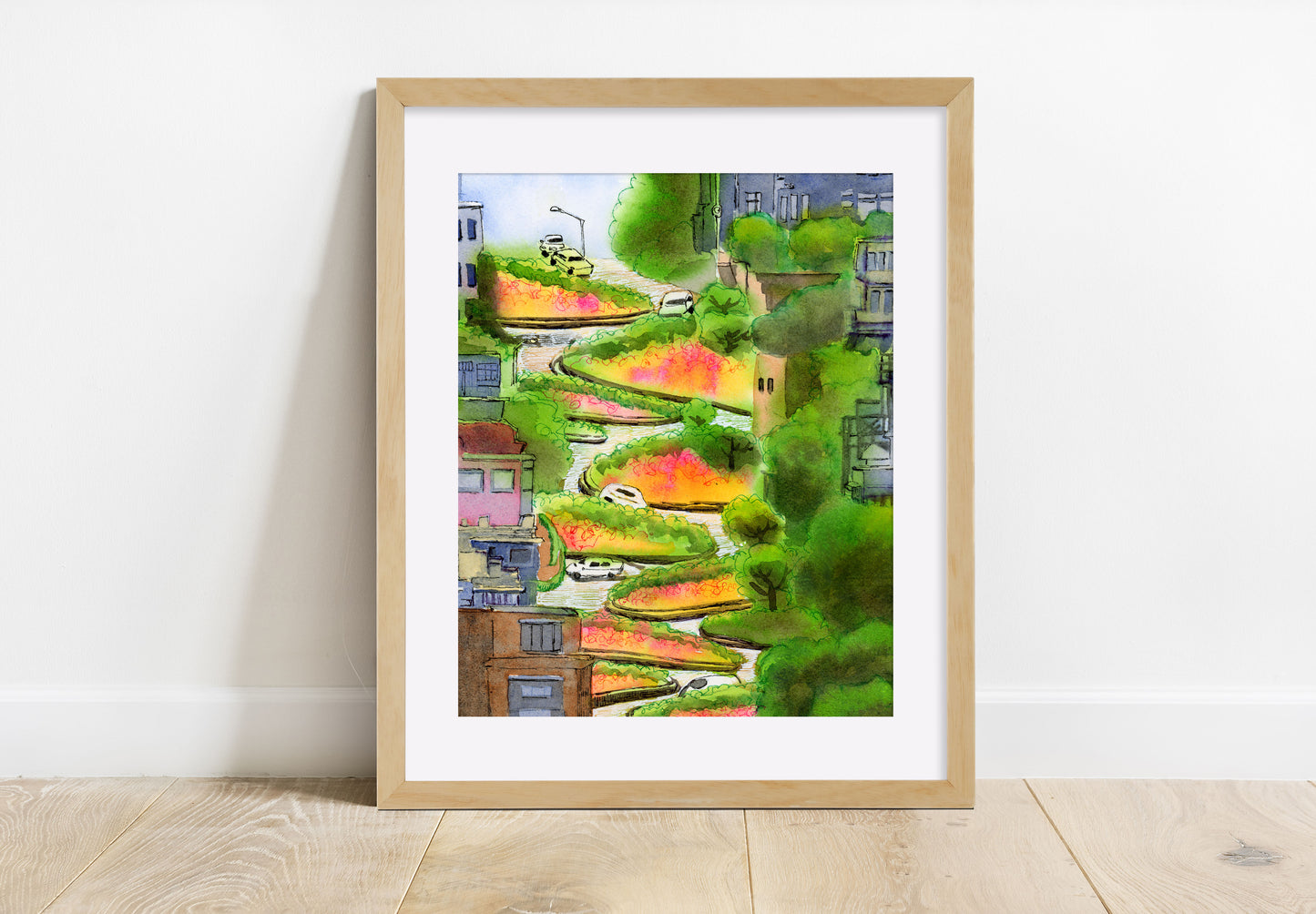 san francisco art print lombard street