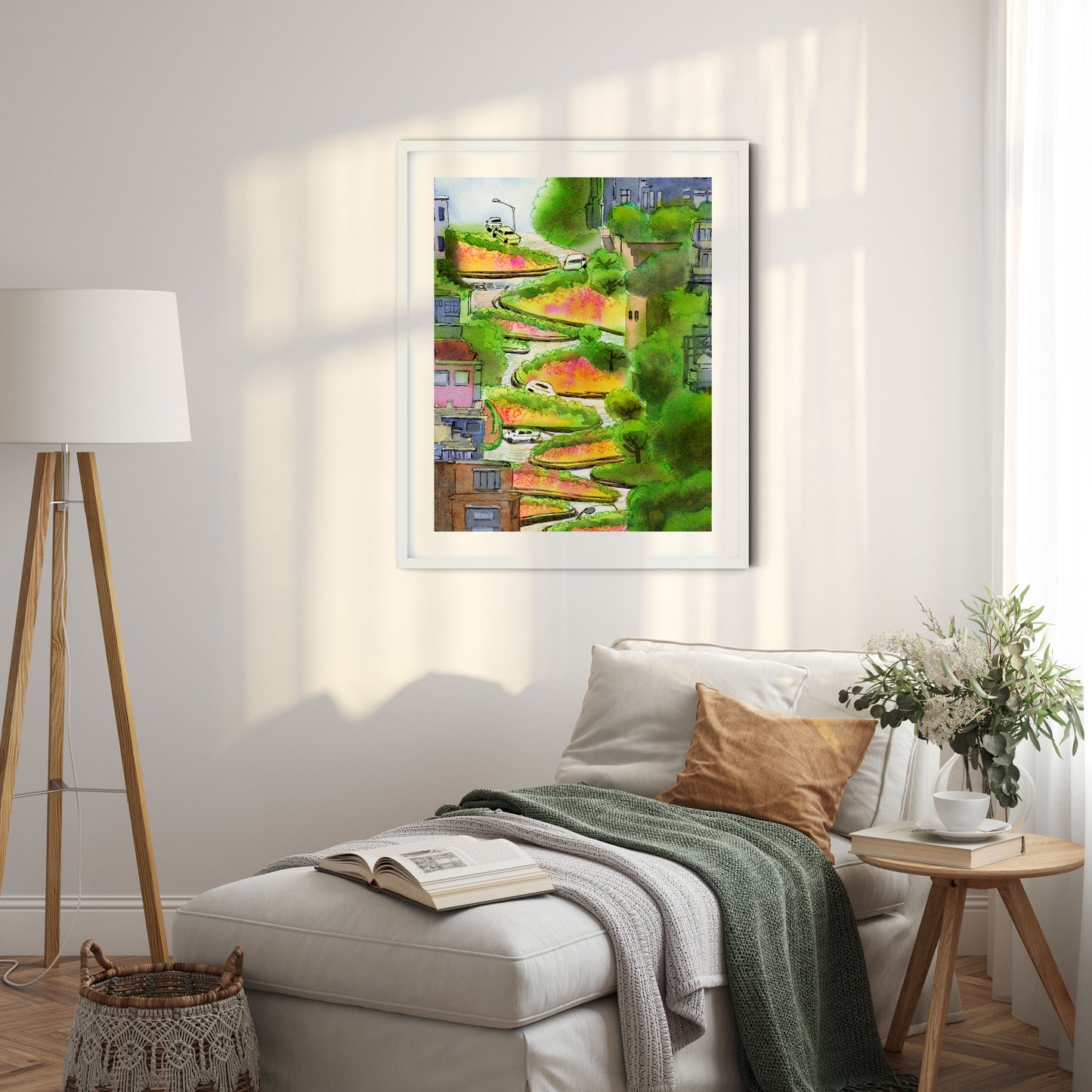 san francisco art print lombard street