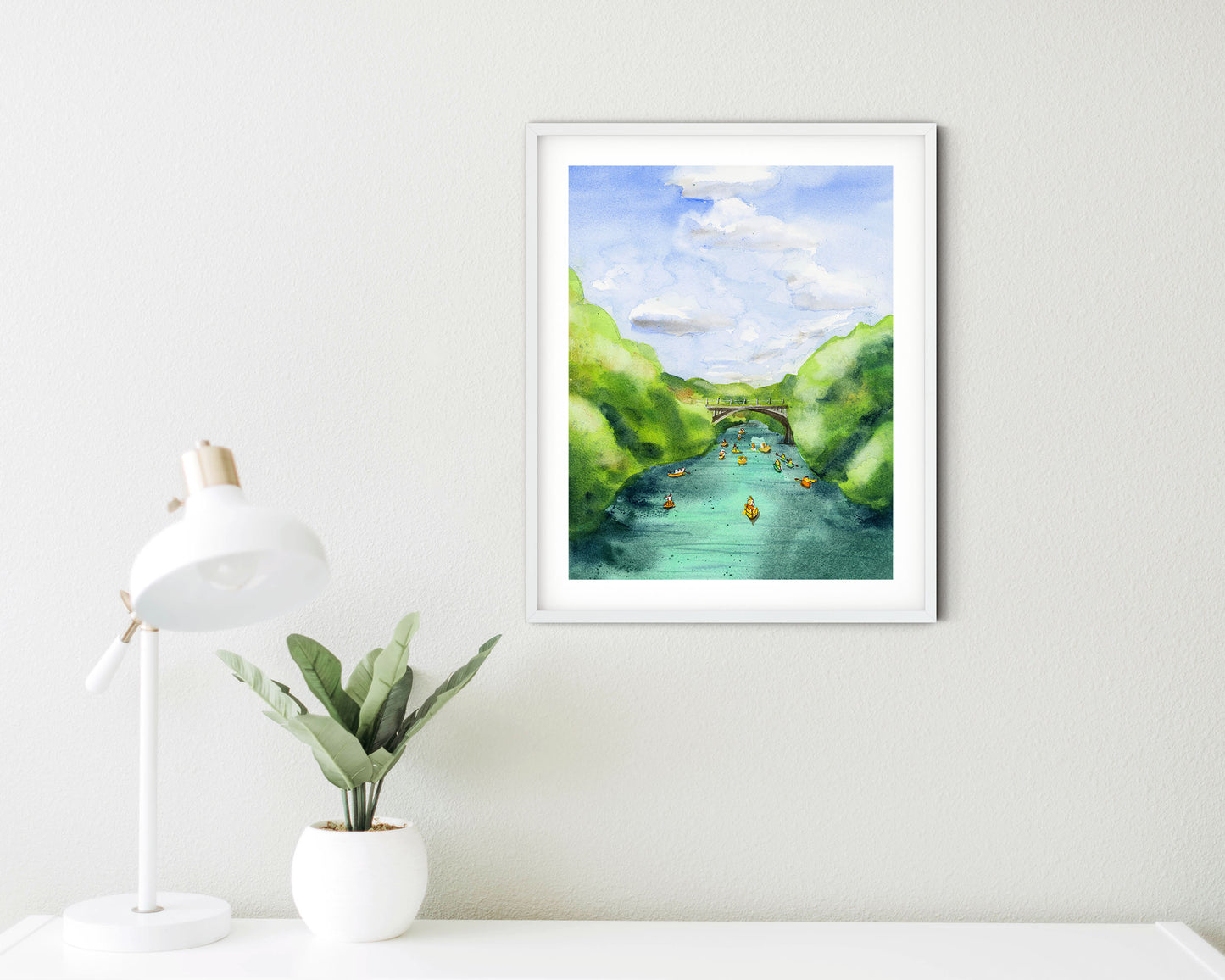 austin art print ladybird lake kayak art