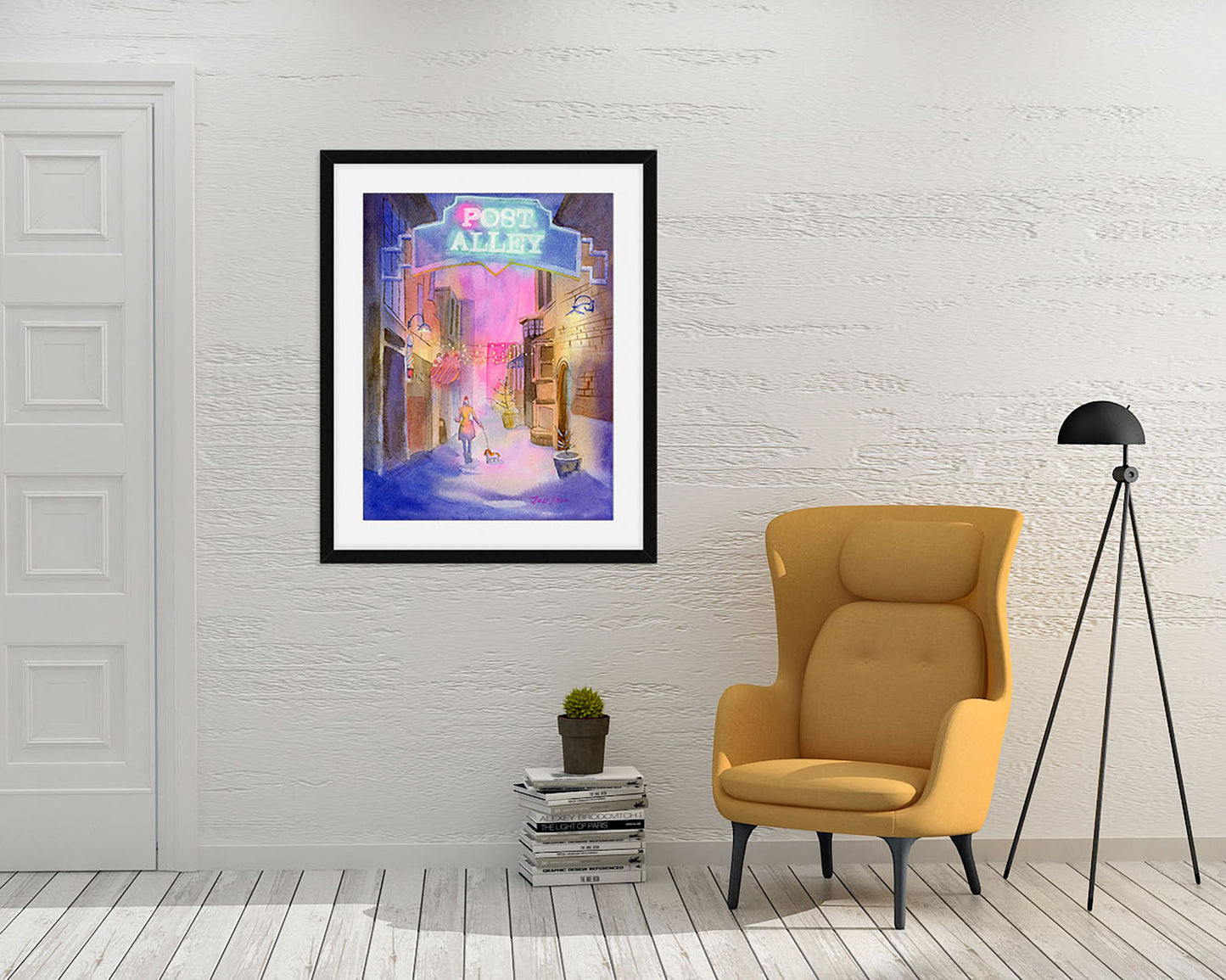 Seattle art print, post alley
