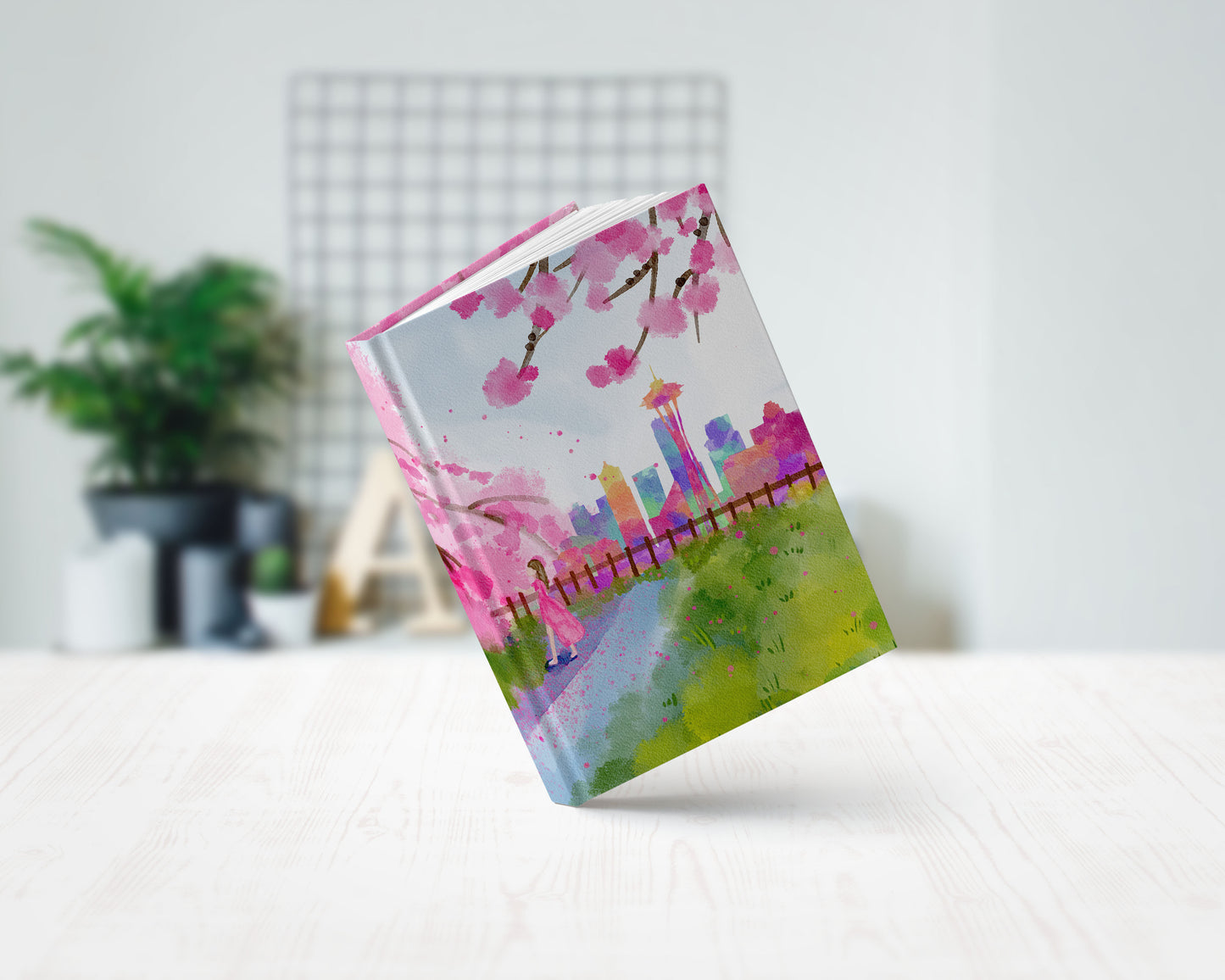 Seattle art hardcover journal notebook lined