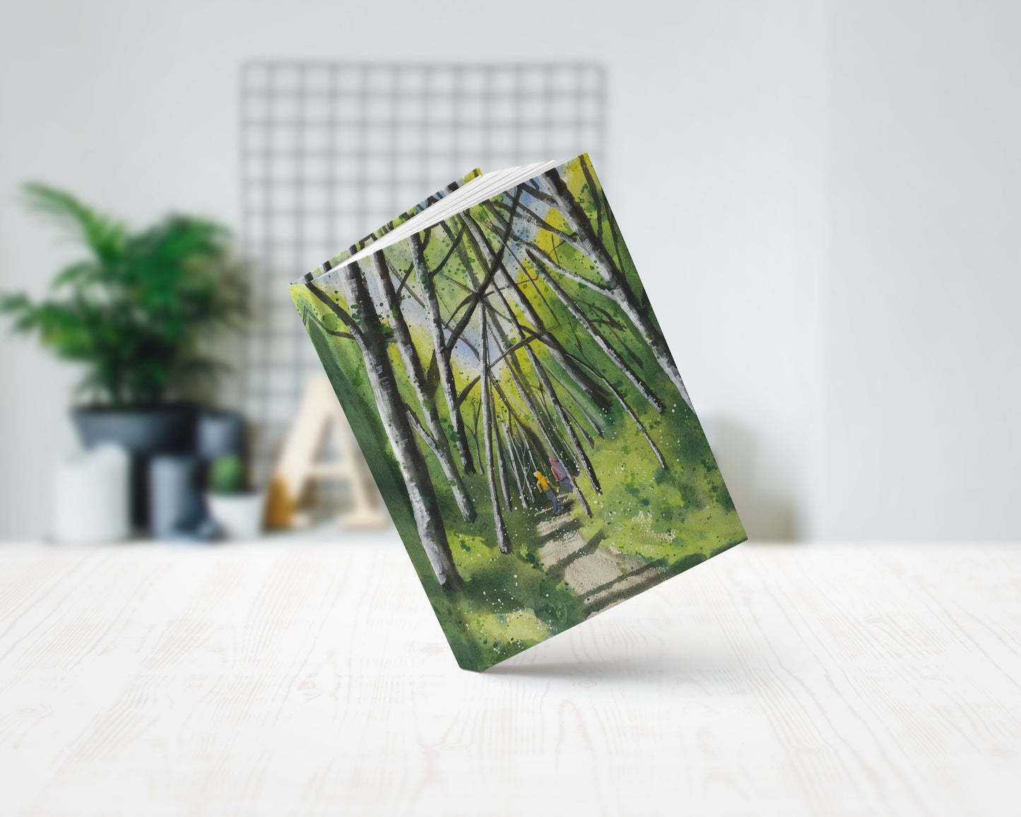 forest hiking hardcover writing journal notebook lined