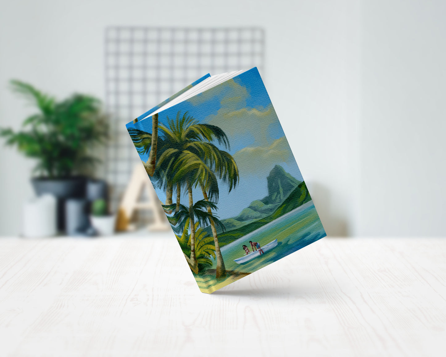 Tropical Hawaii Art Hardcover Writing Journal Notebook Lined