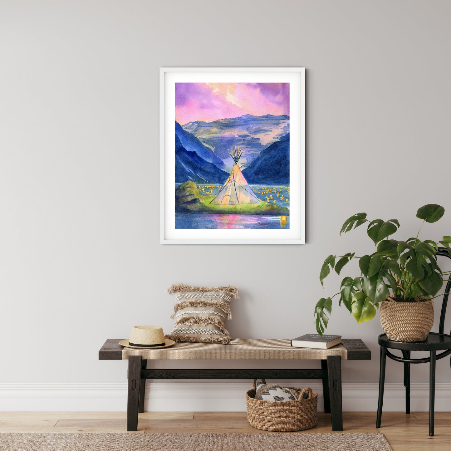 Glacier Camping Art Print "Enchanted Site"