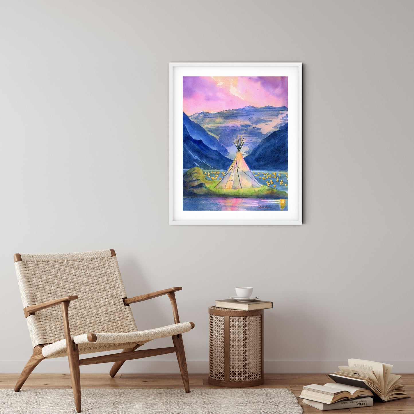 Glacier Camping Art Print "Enchanted Site"