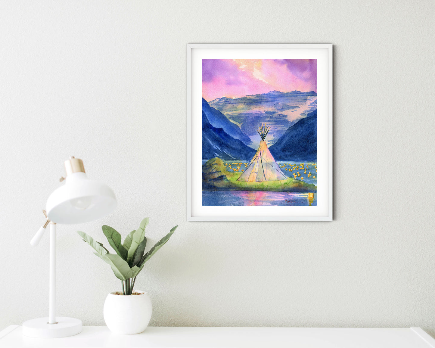 Glacier Camping Art Print "Enchanted Site"