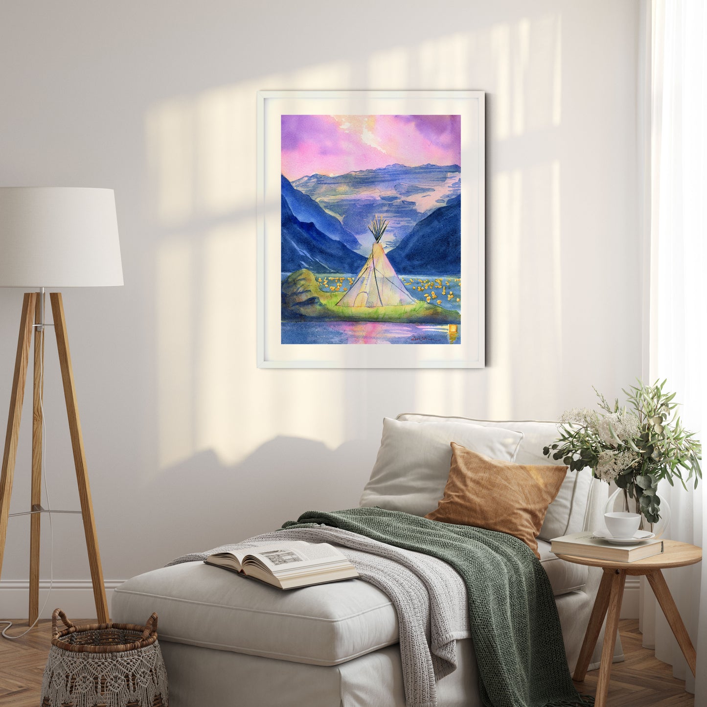 Glacier Camping Art Print "Enchanted Site"