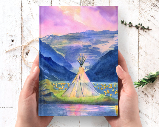 camping hardcover journal notebook