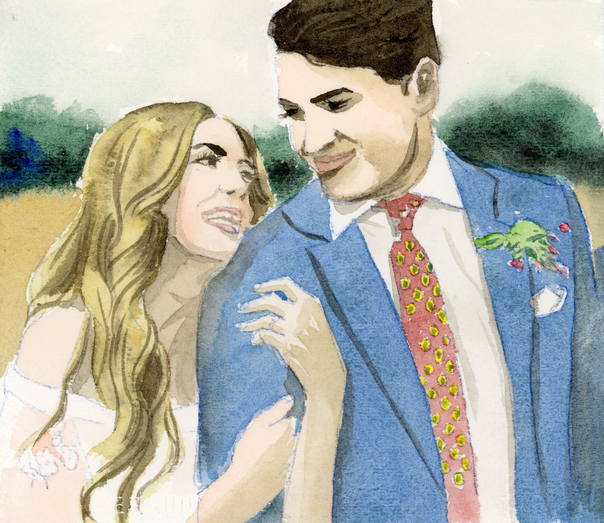 custom watercolor portrait commission