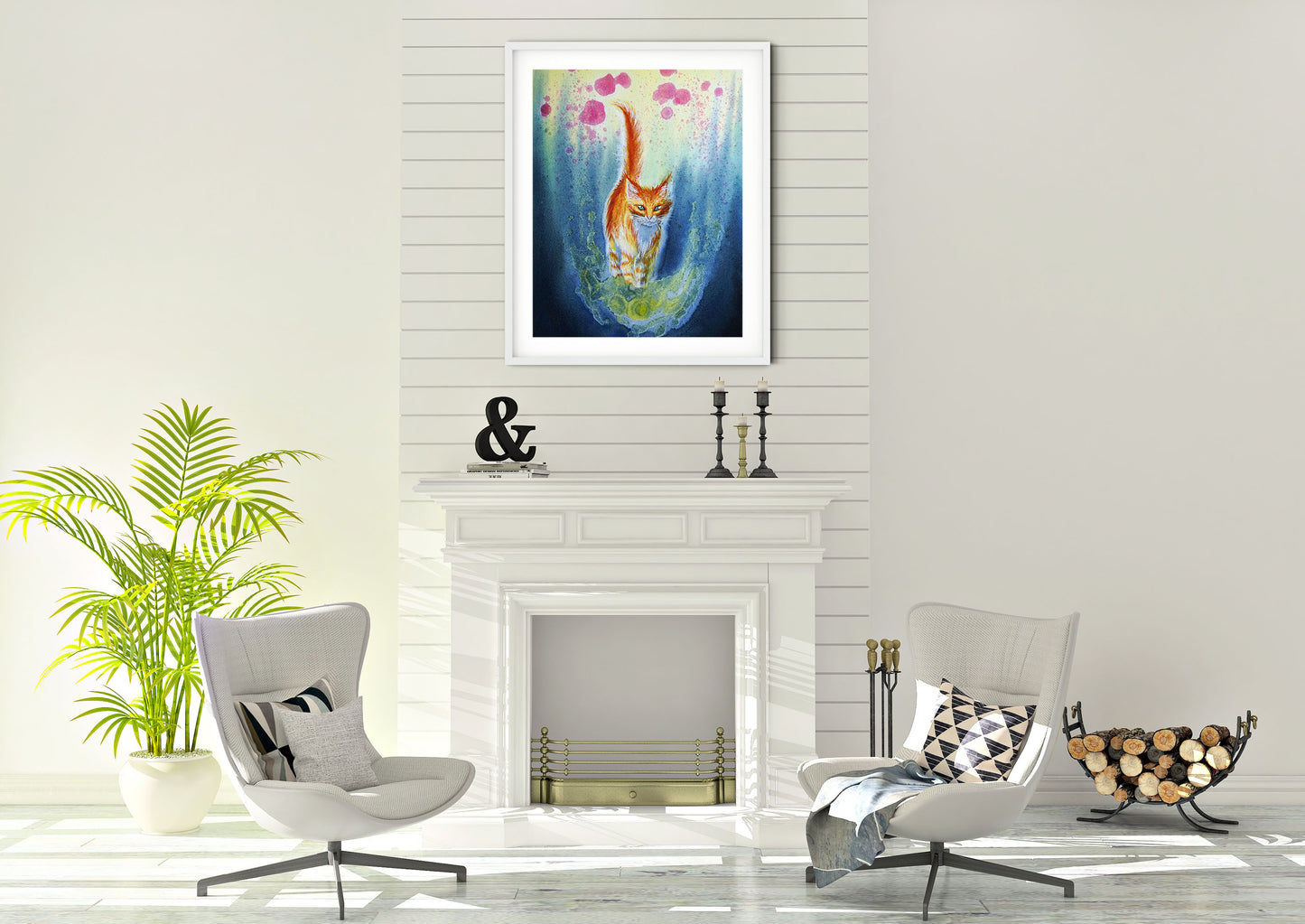 Cat Art Print "Cosmic Cat"