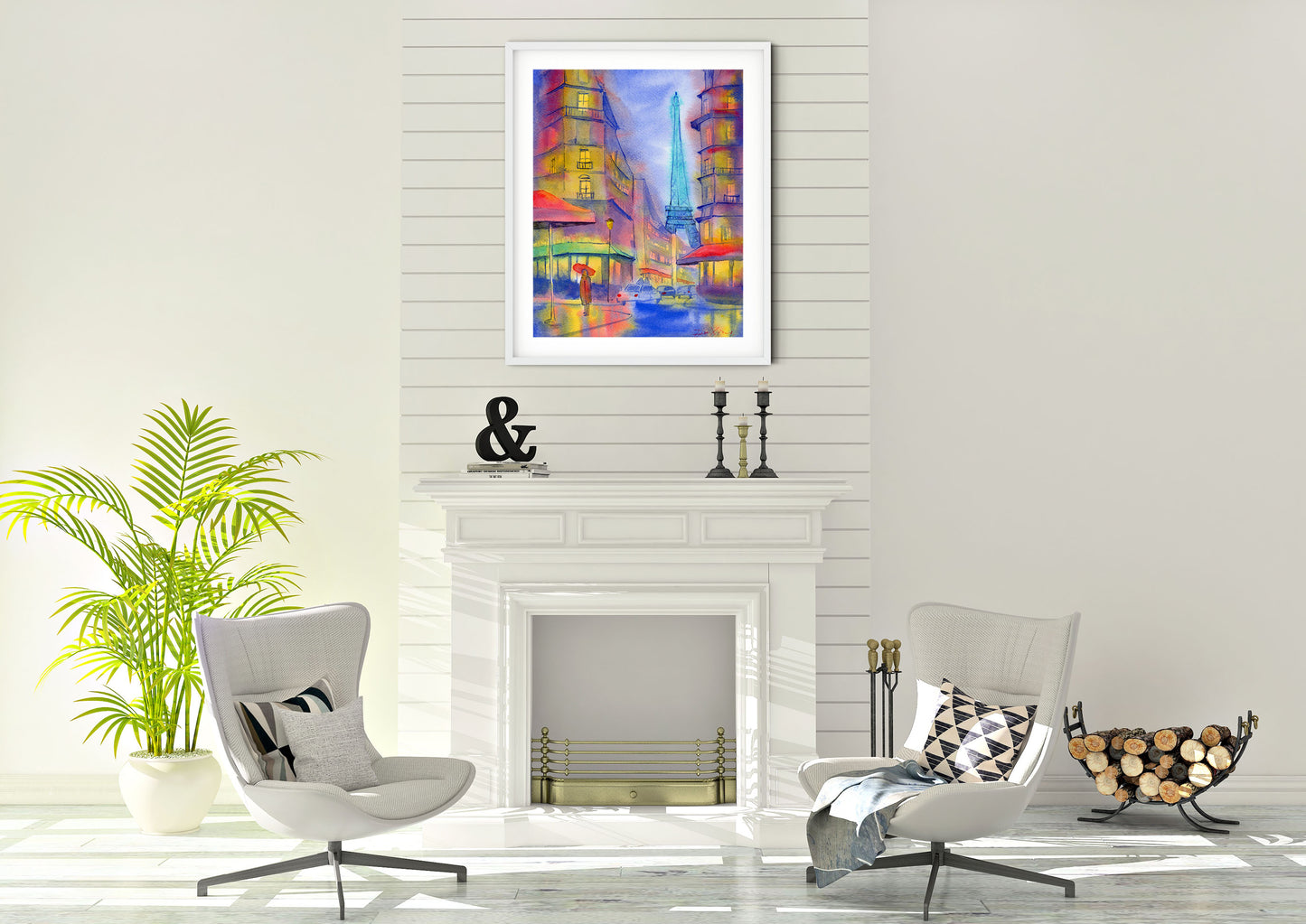 Paris Wall Art Print Eiffel Tower decor