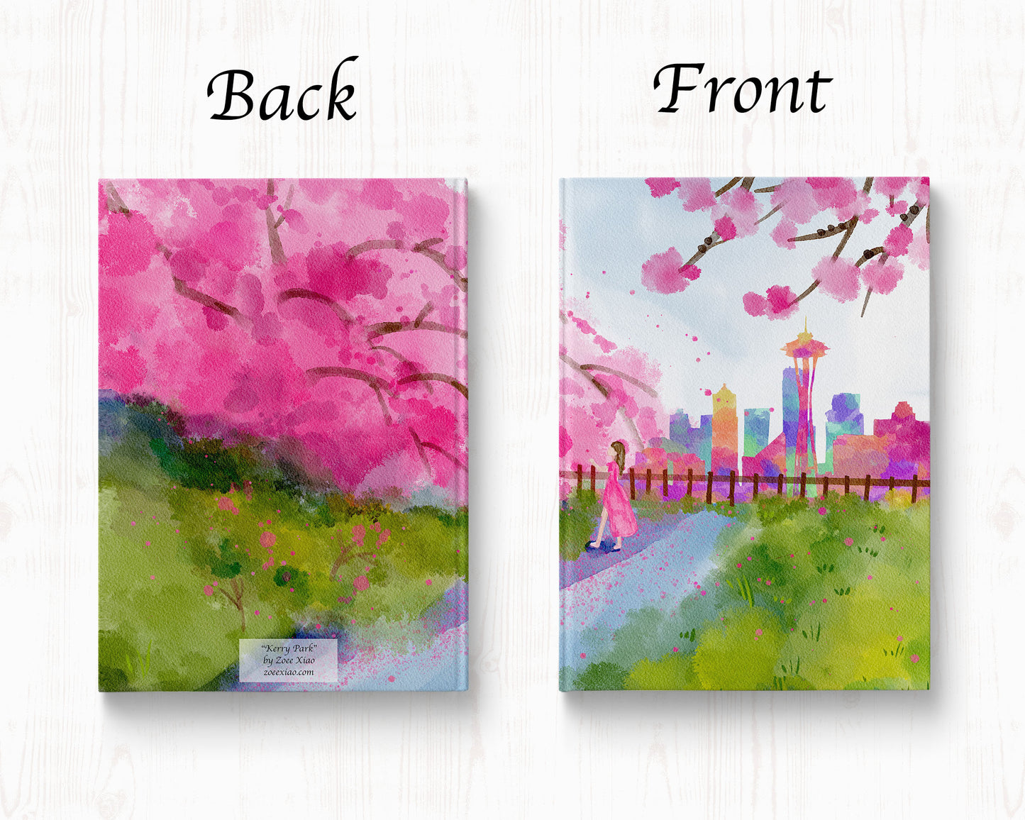 Seattle art hardcover journal notebook lined