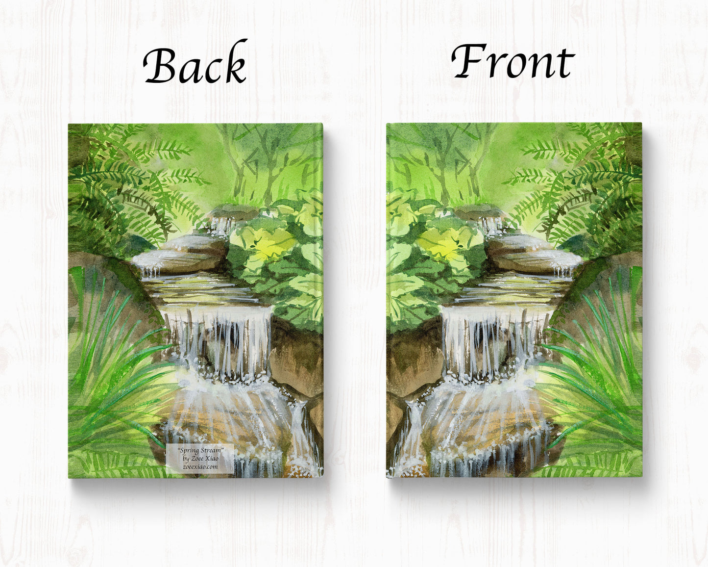 nature art hardcover journal notebook lined