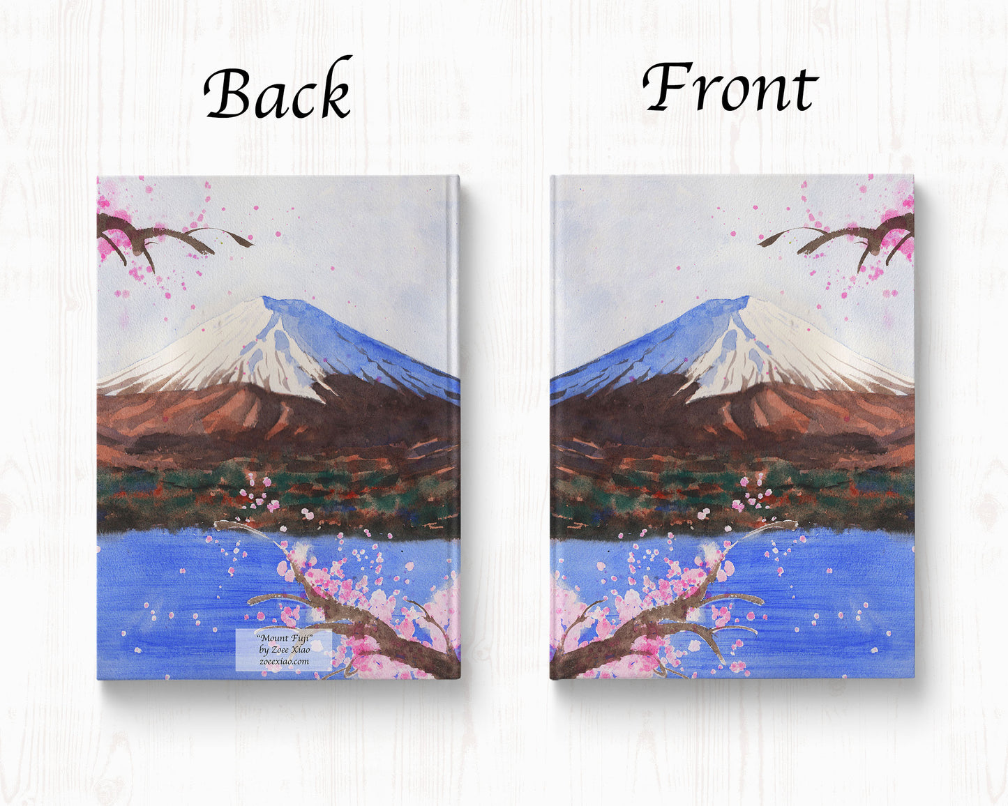 mount fuji art hardcover journal notebook