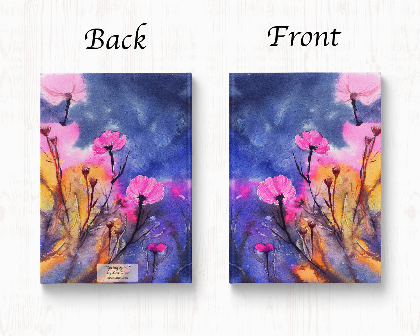 poppy art hardcover writing journal notebook lined