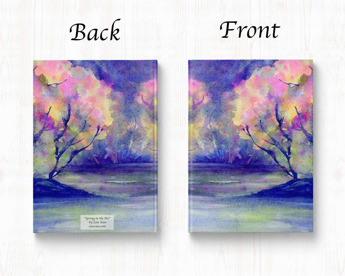 nature art hardcover writing journal notebook lined