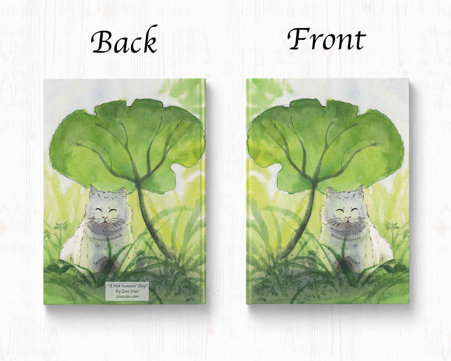 cat art hardcover journal notebook lined
