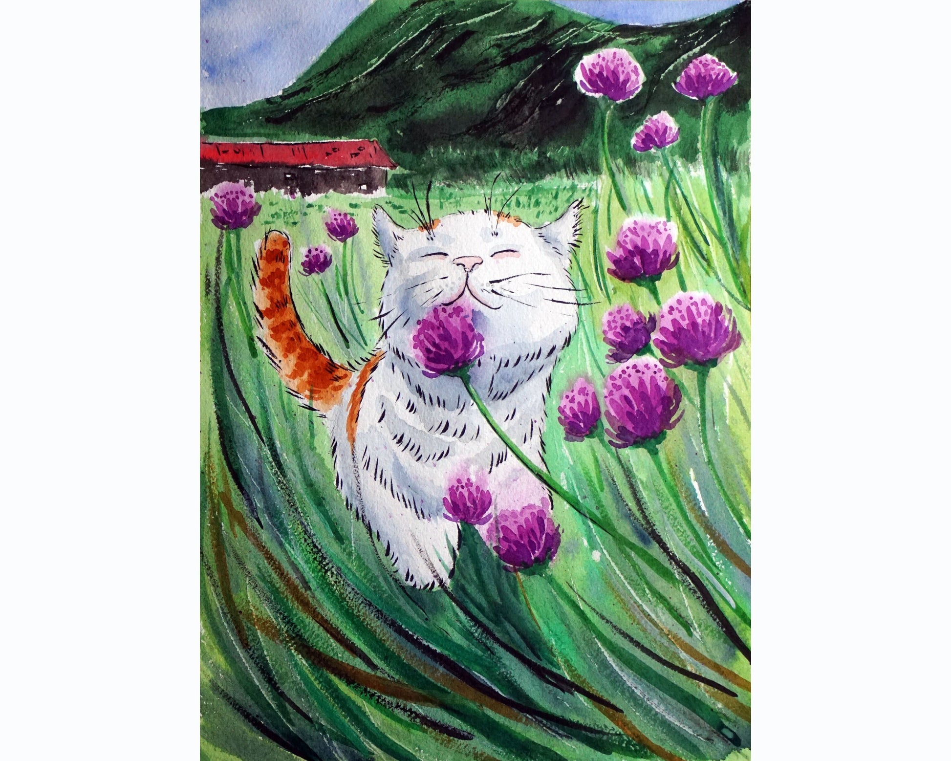 custom pet portrait watercolor hand painted