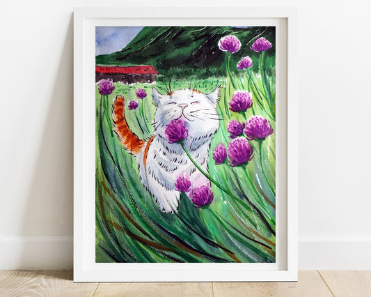 Cat Art Print "Gentle Breeze"