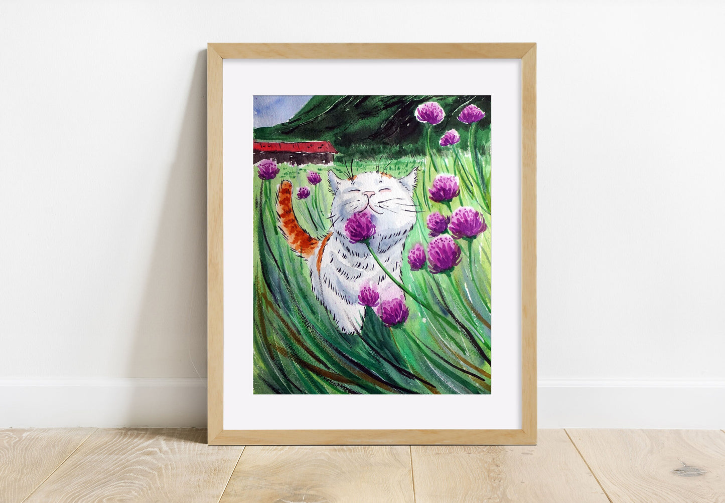 Cat Art Print "Gentle Breeze"