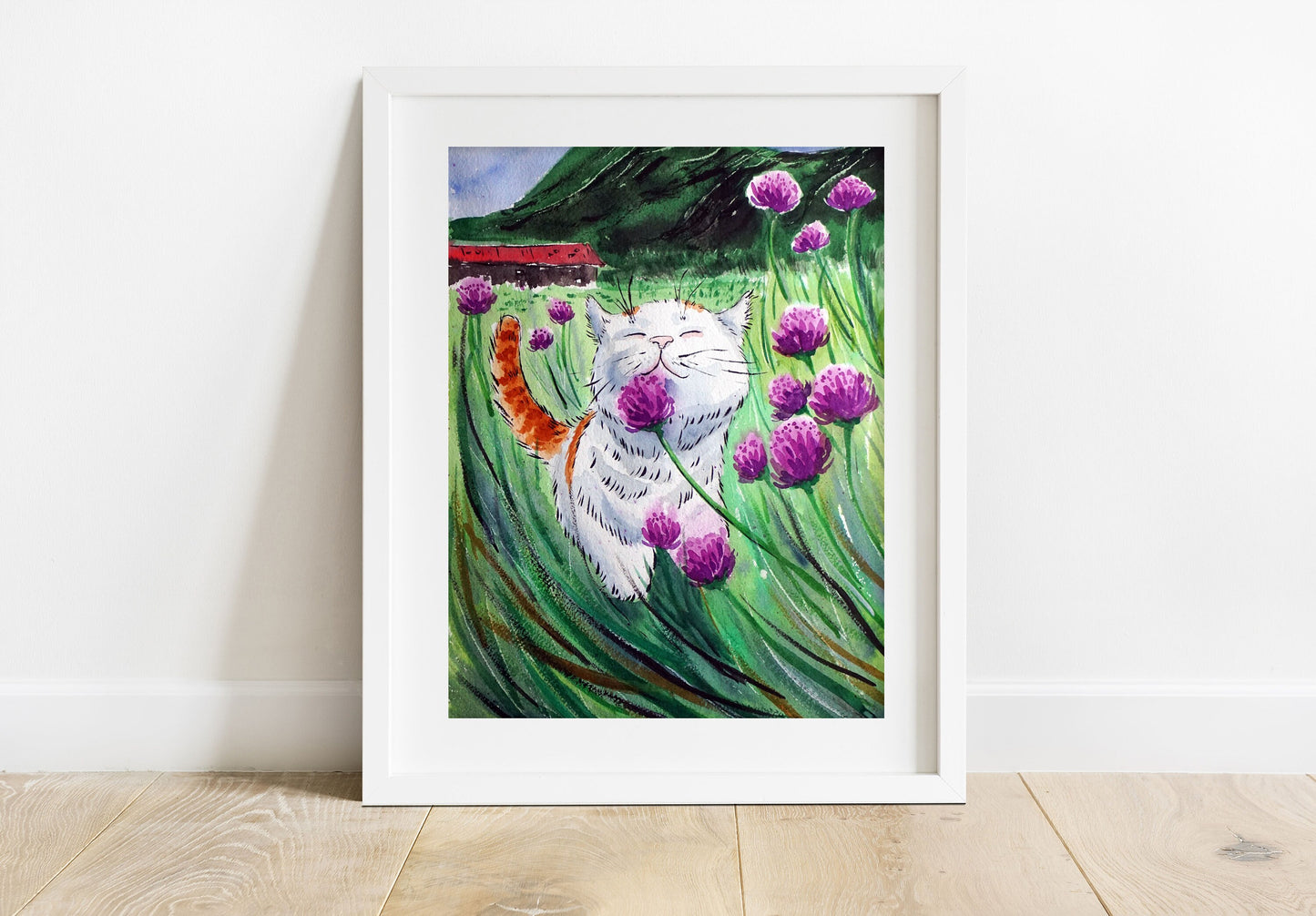 Cat Art Print "Gentle Breeze"