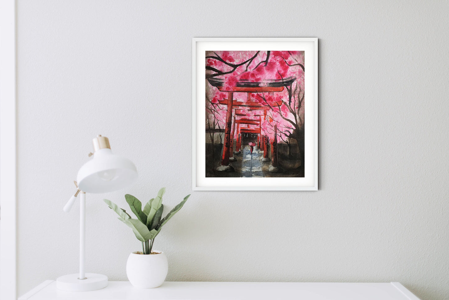 Japanese cherry blossom art print