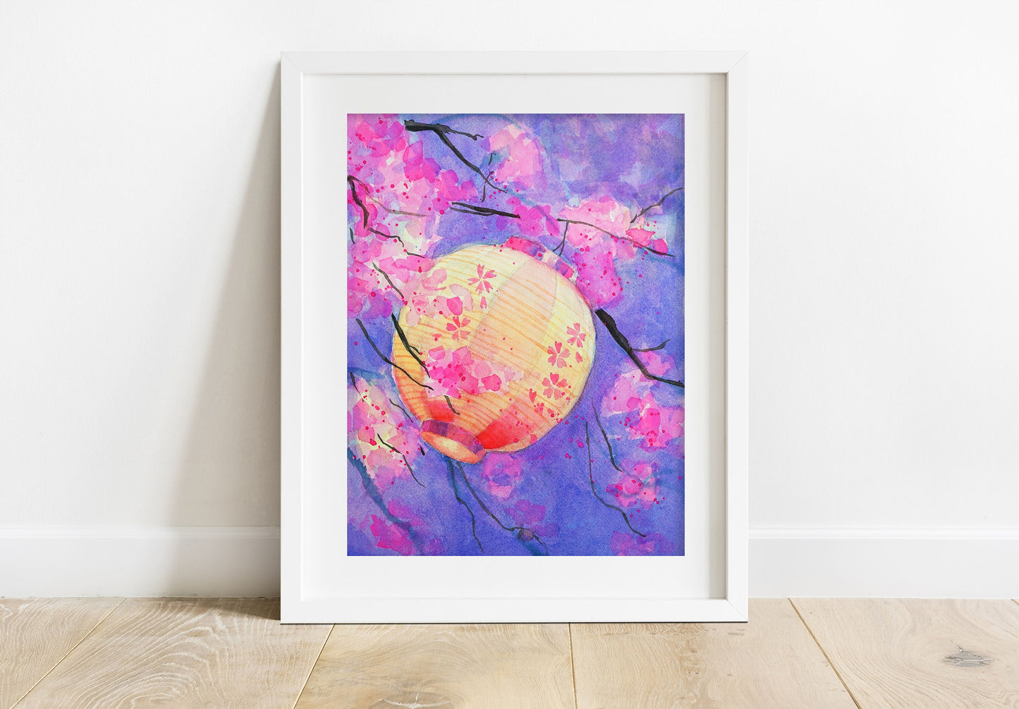Japanese cherry blossom art print