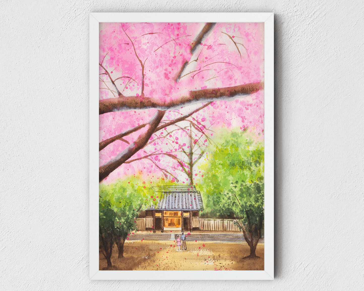 Japanese cherry blossom wall art print