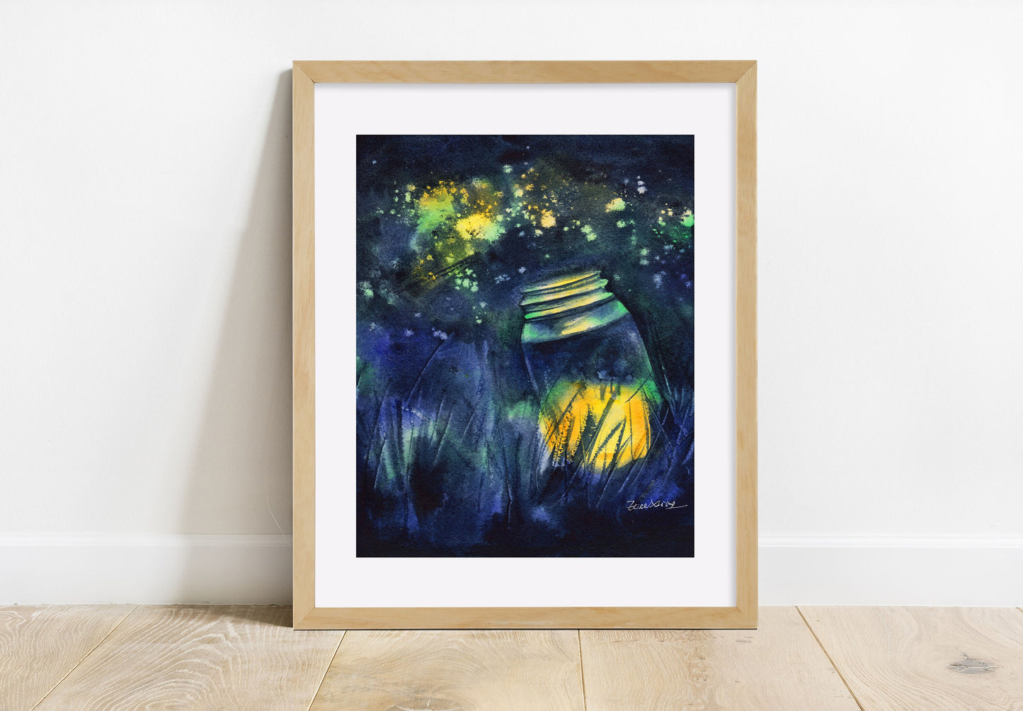 nature art print firefly art