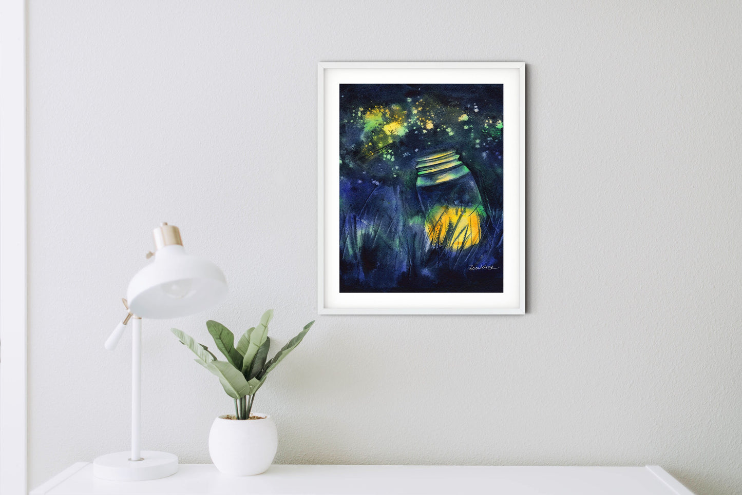 nature art print firefly art